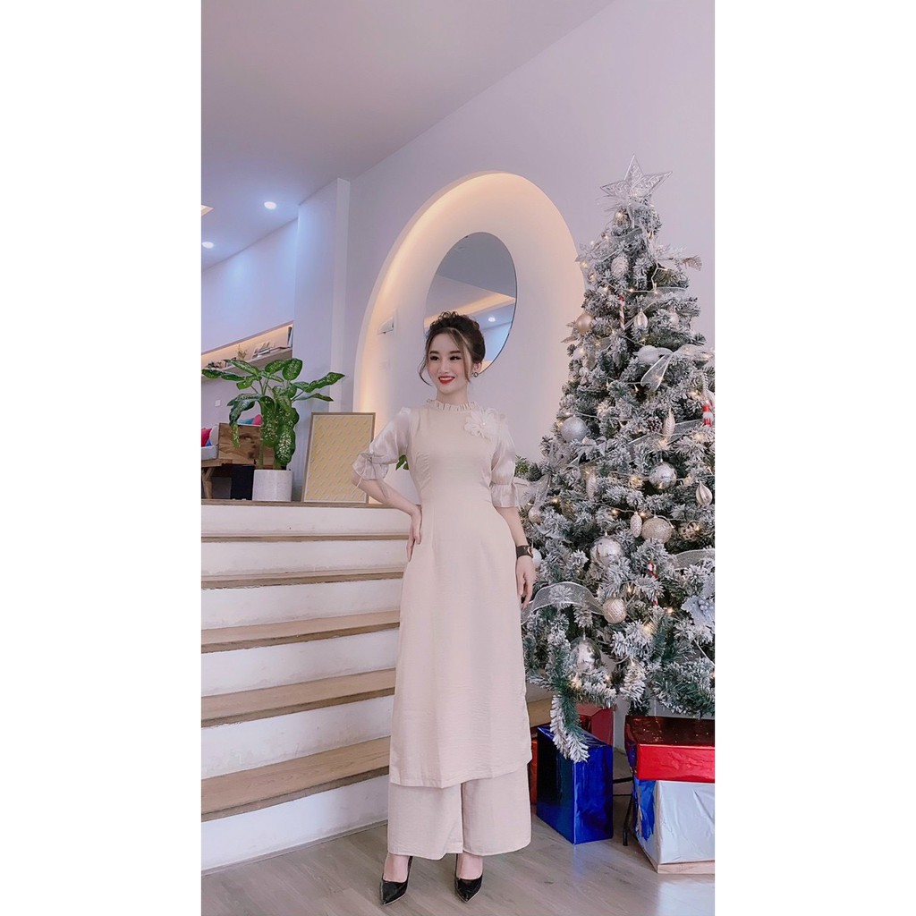 Áo Dài Cách Tân Vải Lụa Hàng Thiết Kế Kèm Quần | BigBuy360 - bigbuy360.vn