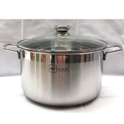 Nồi luộc gà 1 đáy inox 430 Fivestar H.T Cook 26cm / 28cm / 30cm / 32cm dùng được mọi bếp , tặng 2 muỗng canh inox