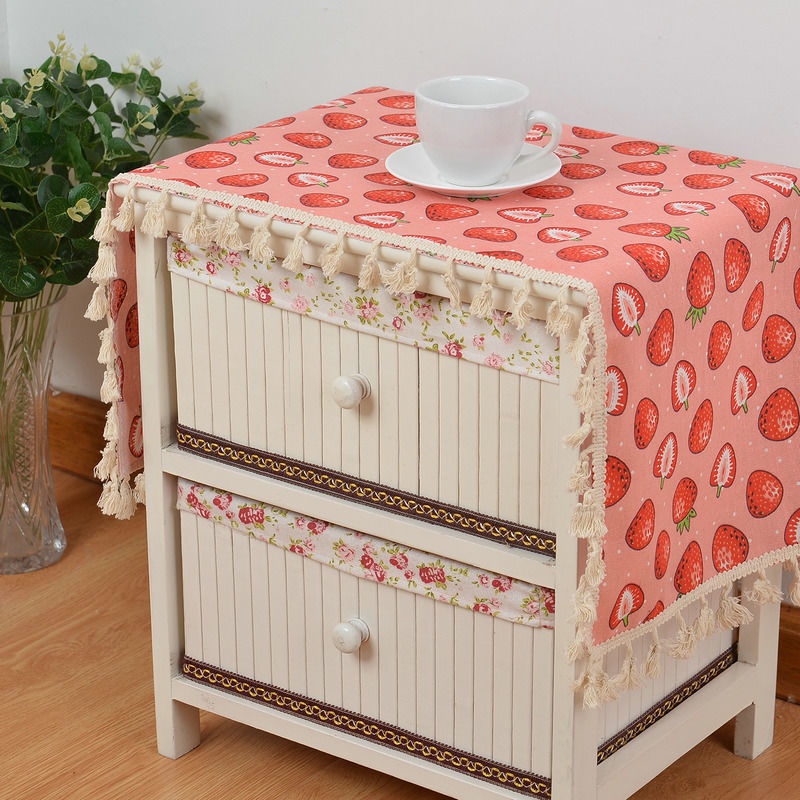 Khăn Trải Bàn đầu Giường Khăn Trải Bàn Bằng Vải Cotton Và Lanh Phong Cách Bắc Âu Khăn Phủ Tủ TV Khăn Vải Tủ Giày Vải Nội Thất Vải Chống Bụi