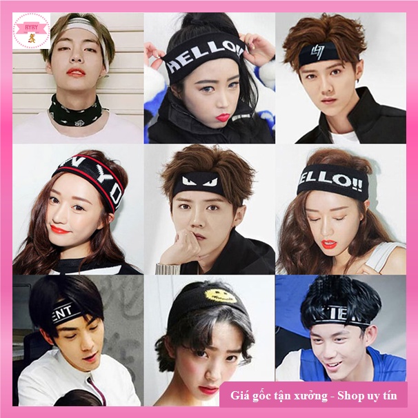 Băng đô thể thao nam nữ đeo trán chặn mồ hôi tập gym yoga KPOP Hàn Quốc bản nhỏ UNISEX Headband QACCESSORIES