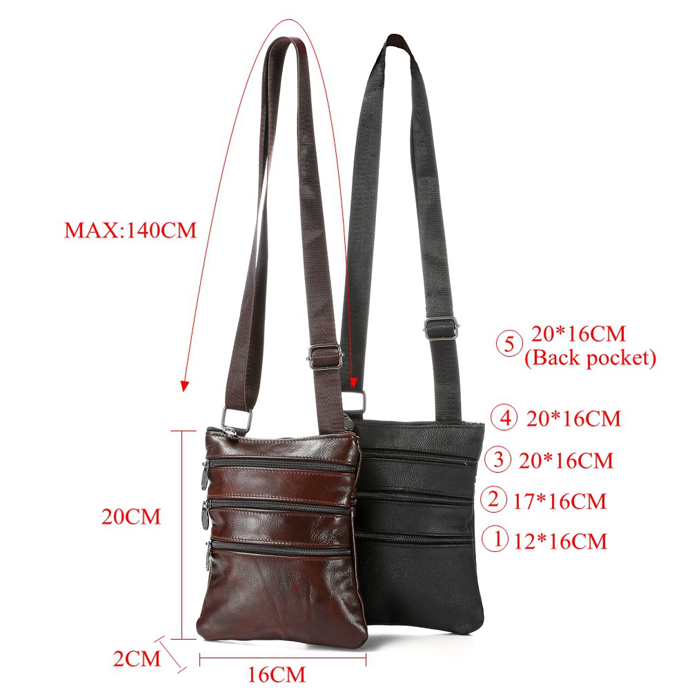 Túi đeo chéo nam bằng da bò sang trọng