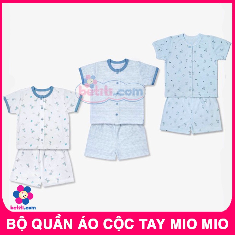 [MIO HÈ] Bộ Quần Áo Cộc Miomio Cài Giữa Cho Bé Trai Cotton Thoáng Mát - Mio Việt Nam