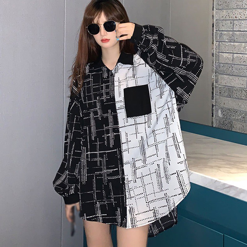 Áo sơ mi dài tay phong cách Hàn Quốc thanh lịch dành cho nữ