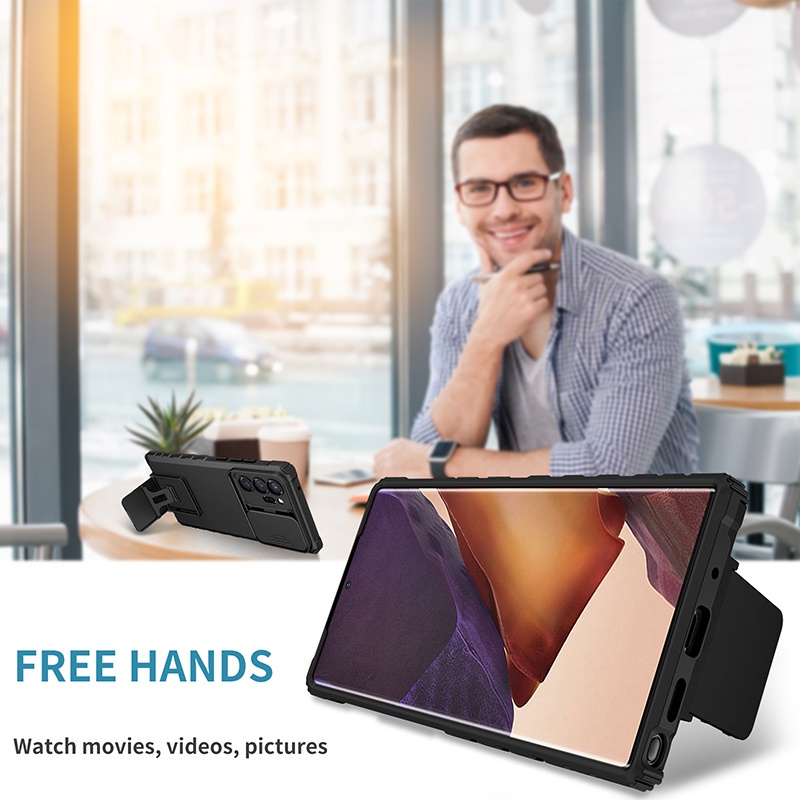 Ốp Điện Thoại Chống Sốc Có Nắp Trượt Bảo Vệ Camera Cho Samsung Galaxy Note 20 / Note 20 Ultra 5G