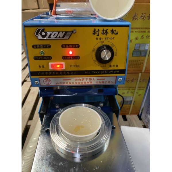 Máy ép miệng ly Eton D7 cho trà sữa, nước mía, chè, sinh tố. FREE 1 CUỘN ÉP 2400 LY