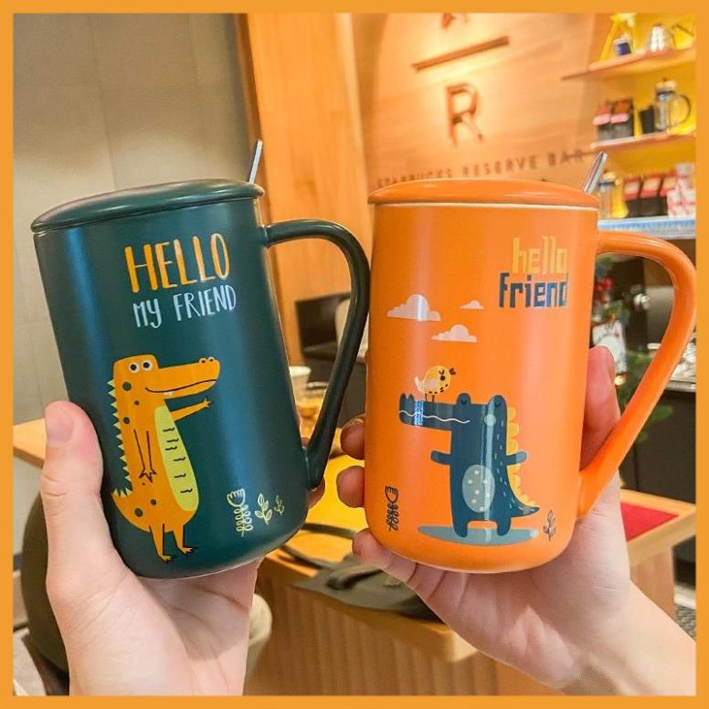 Ly Gốm Hoạ Tiết Khủng Long