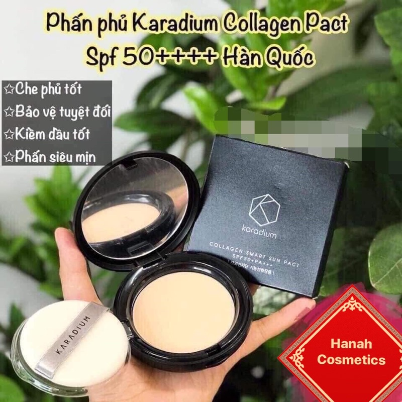 Phấn phủ kiềm dầu Karadium Collagen Smart Sun Pact SPF50+ PA+++ (mẫu mới nhất)