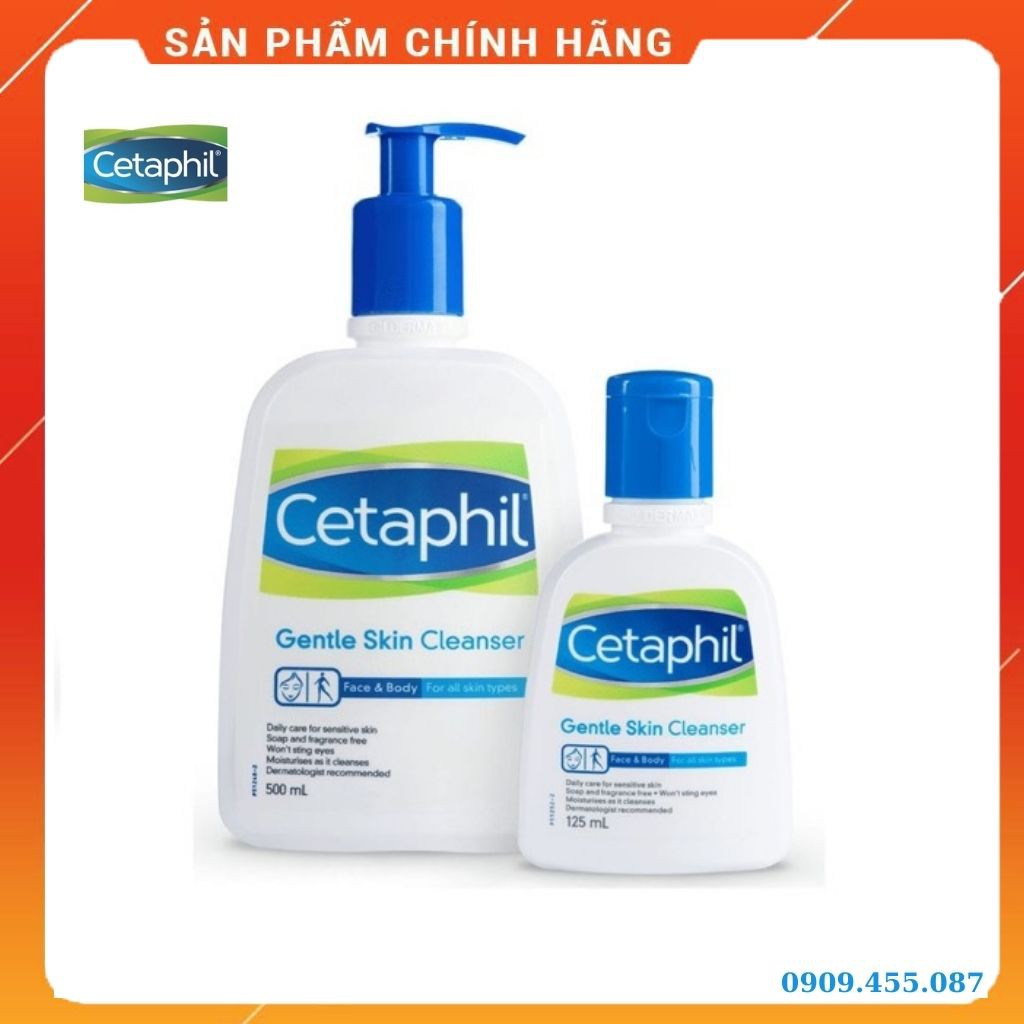 ⚡Hàng Chính Hãng ⚡ Sữa rửa mặt làm sạch dịu nhẹ Cetaphil Gentle Skin Cleanser 125ML- 500ML