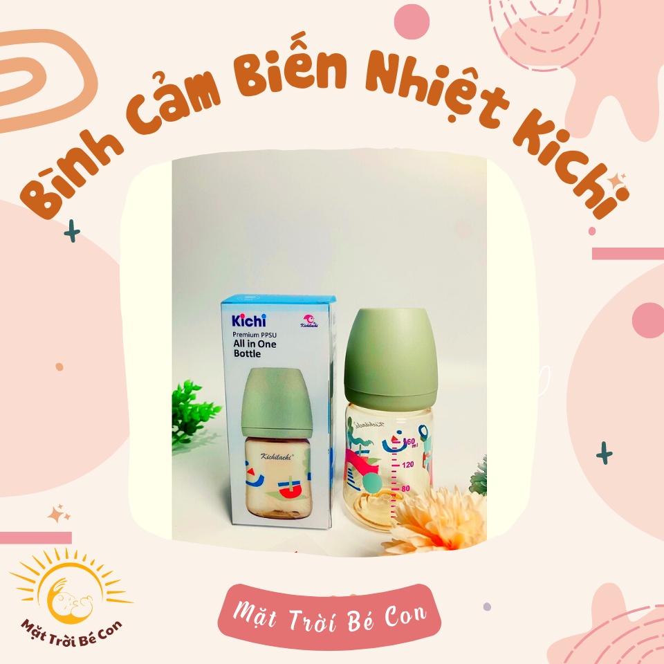 BÌNH SỮA KICHI ĐÁM MÂY CỔ RỘNG PPSU 170ML VÀ 270ML