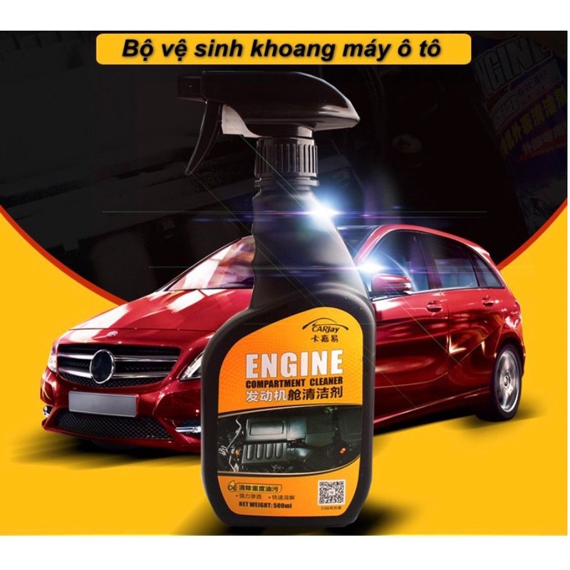 Chai xịt vệ sinh làm sạch dầu mỡ khoan máy ô tô  ENGINE CLEANER CARJAY