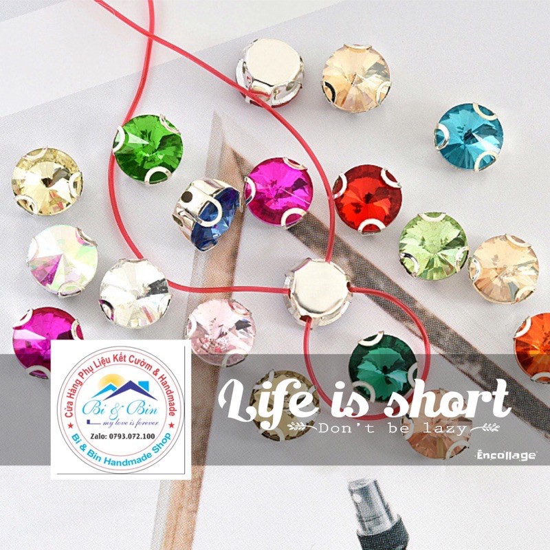 150 Viên Đá Đế Tròn Chóp Nón 3D