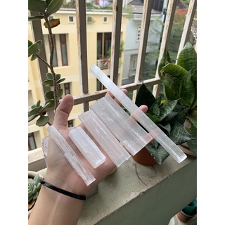Đá Selenite phong thuỷ thô / tumbled - Thanh tẩy năng lượng - Selenite Wand