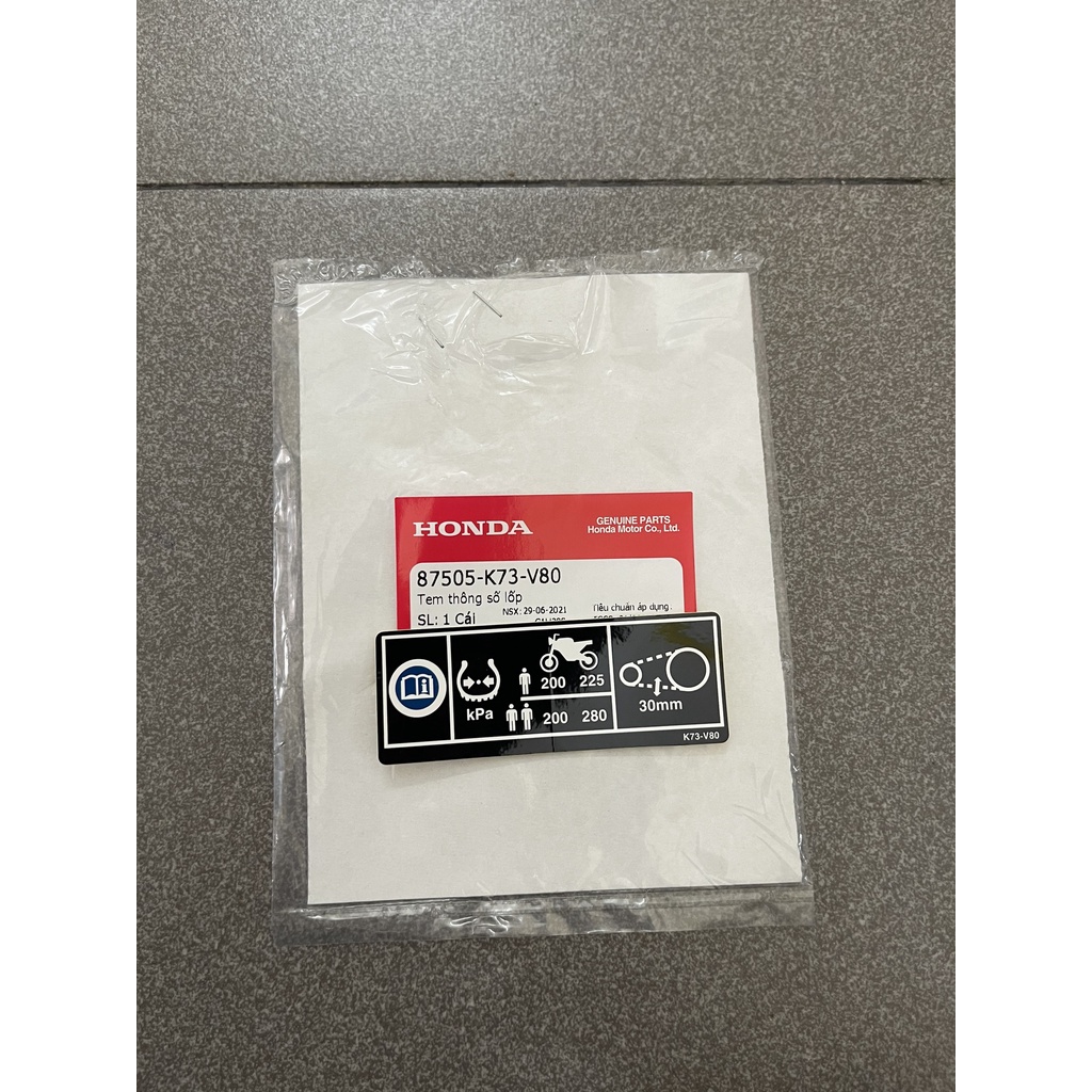 tem gấp future mập future led 125 an pha bụng 110 hàng chính hãng 87505K73V80 87505KYZV00