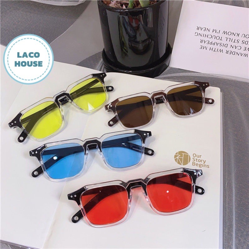 Kính mát/Kính râm chống tia UV gọng vuông thời trang nam nữ J39