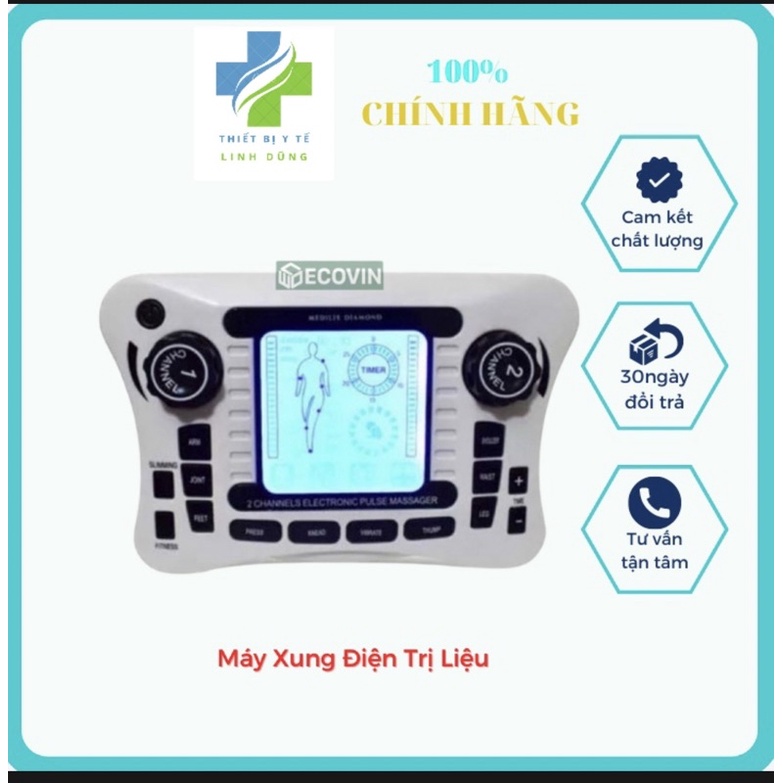 Máy Massa Xung Điện Trị Liệu cao cấp, Máy Châm Cứu-tặng kèm 8 miến dán xung điện SYK-308B