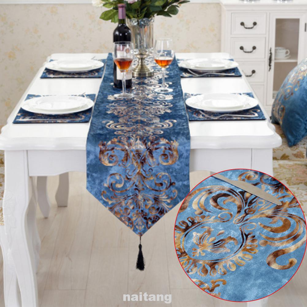 Classic European Style Modern Luxury Hot Stamping Table Runner