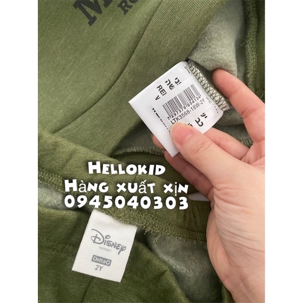 Bộ nỉ Mickey xanh lá cho bé