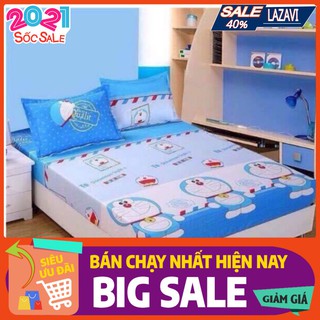 Bộ ga gối doremon tem thư LV58