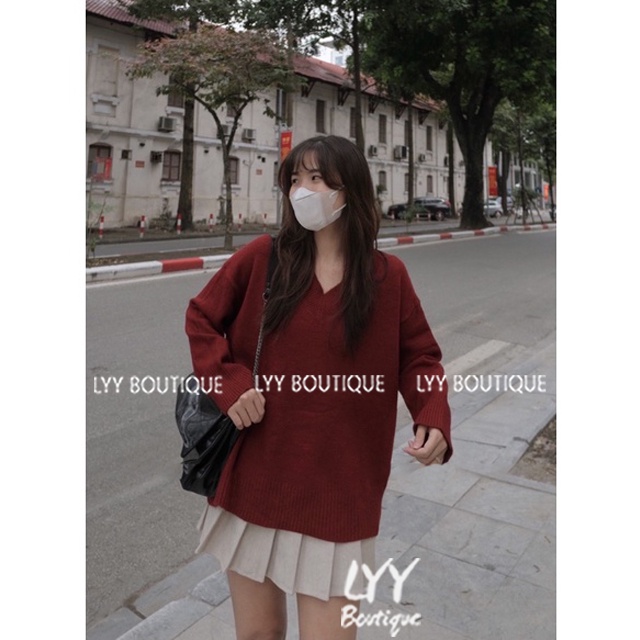 Áo len nữ CỔ TIM trơn siêu xinh chất len lông thỏ Quảng Châu 4 màu freesize LYY BOUTIQUE | BigBuy360 - bigbuy360.vn