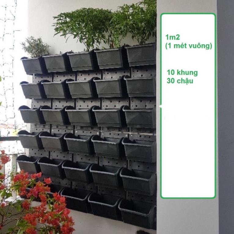 Bô chậu vườn tường thông minh modun