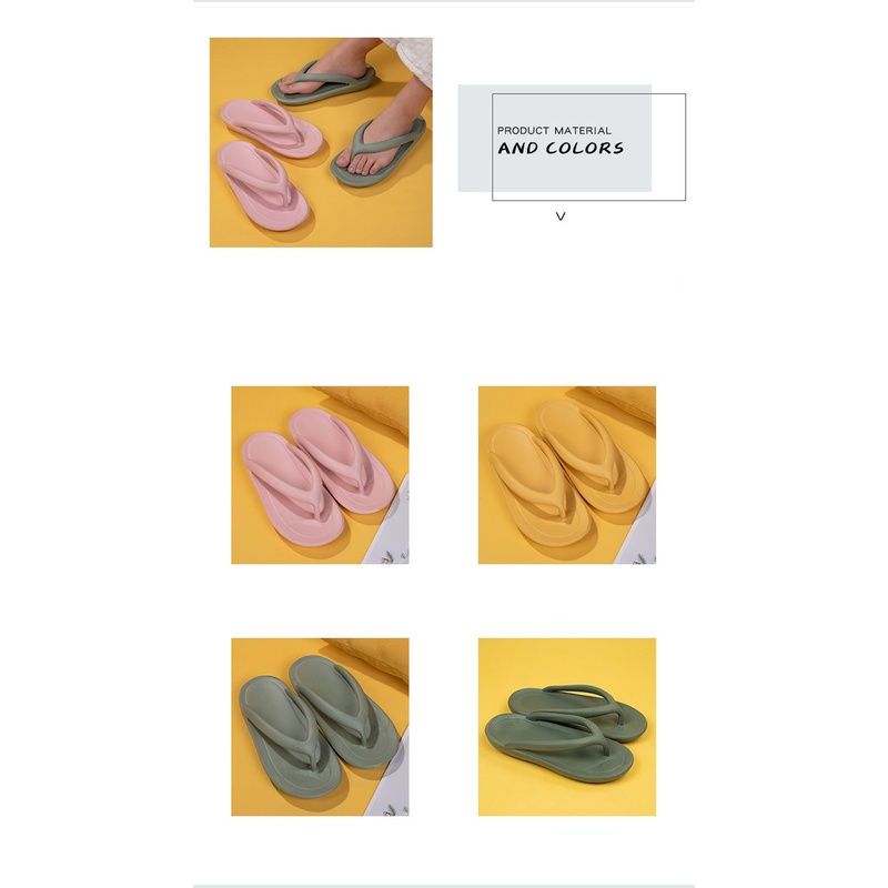 Dép Xỏ Ngón EVA Màu Trơn Thời Trang Đi Biển Mùa Hè Cho Cặp Đôi