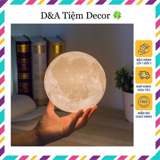 Đèn ngủ hình mặt trăng 3D trang trí phòng ngủ, phòng khách