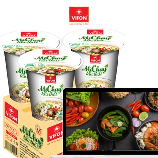 [Thực phẩm Chay] Thùng 24 Ly Mì Chay Lẩu Thái VIFON (67gr/ Ly)