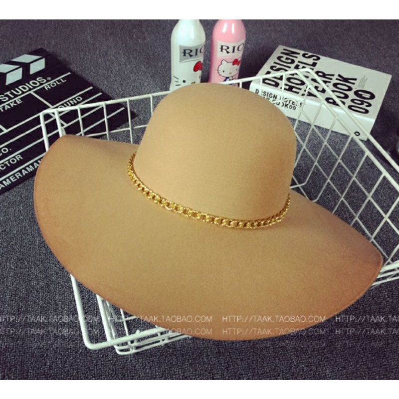 Mũ nón rộng vành nỉ fedora đi biển đẹp thời trang Hàn Quốc
