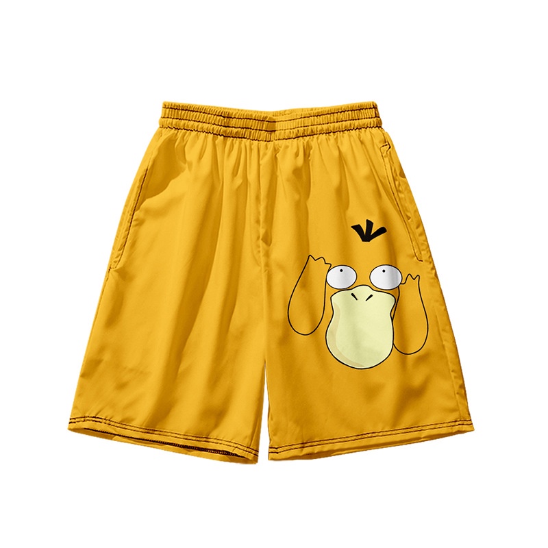 Quần Short Nam In Hình Vịt Hoạt Hình Thời Trang Xu Hướng Đi Biển