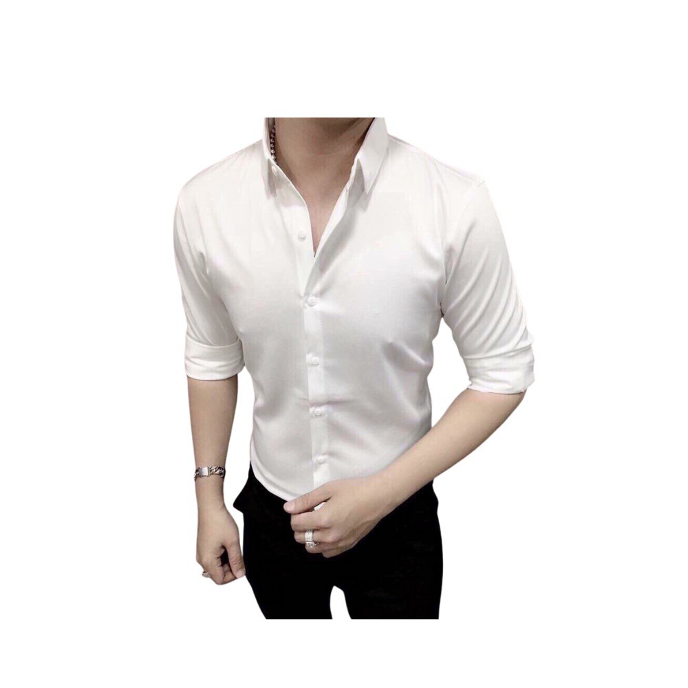 🌟HCM🌟 Áo Sơ Mi Trơn Đủ Màu Trắng Đen Nam Nữ chất Coton Lụa hàn quốc bán chạy 2021_CT319