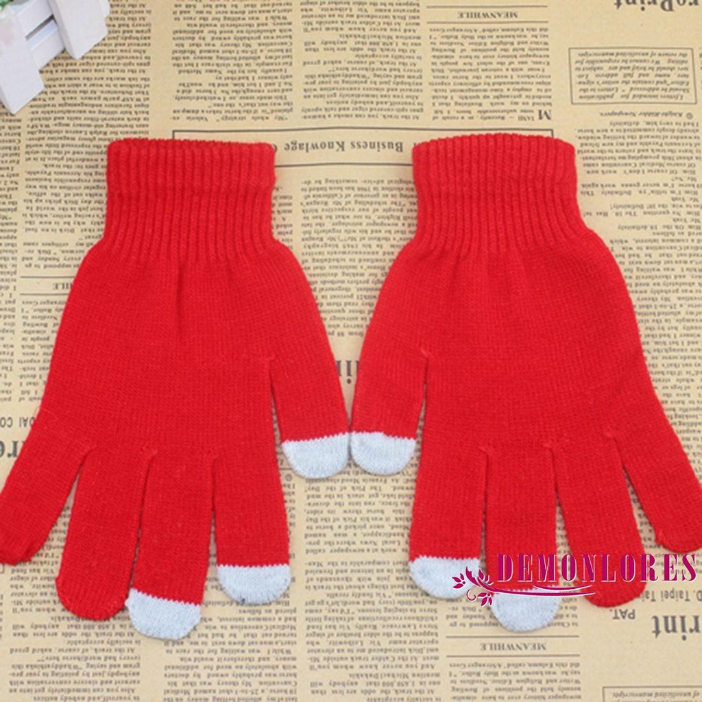 Găng tay có cảm biến nhiệt sợi len đan