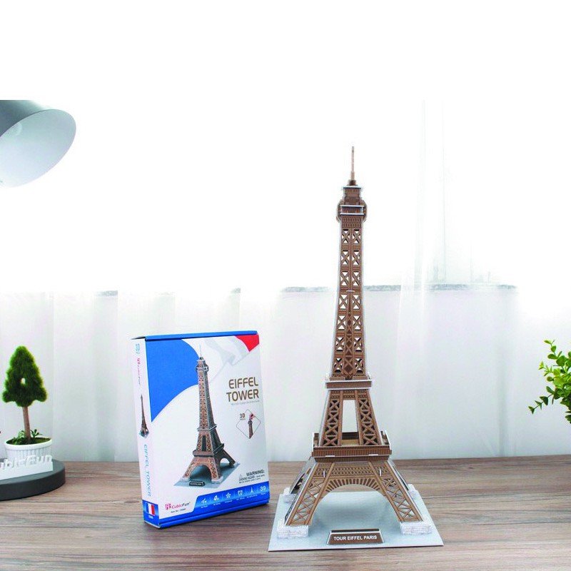 Mô hình lắp ráp 3D tháp Eiffel bằng vật liệu cao cấp - CubicFun - Eiffel Tower - Phát triển kỹ năng cho trẻ