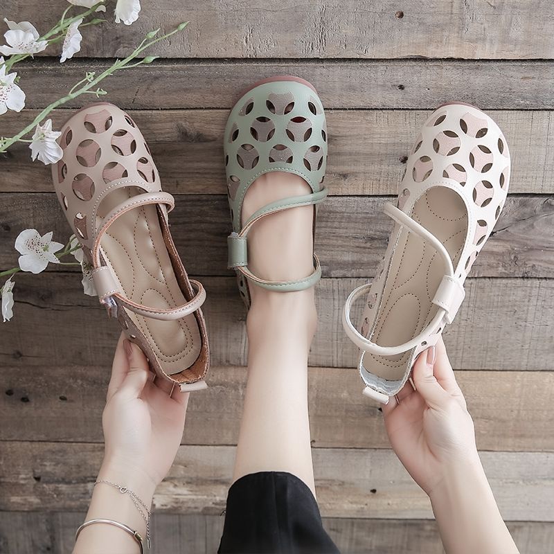 Giày Crocs Đế Bằng Mềm Mại Chống Trượt Đục Lỗ Thời Trang Mùa Hè Cho Nữ Size 35-40