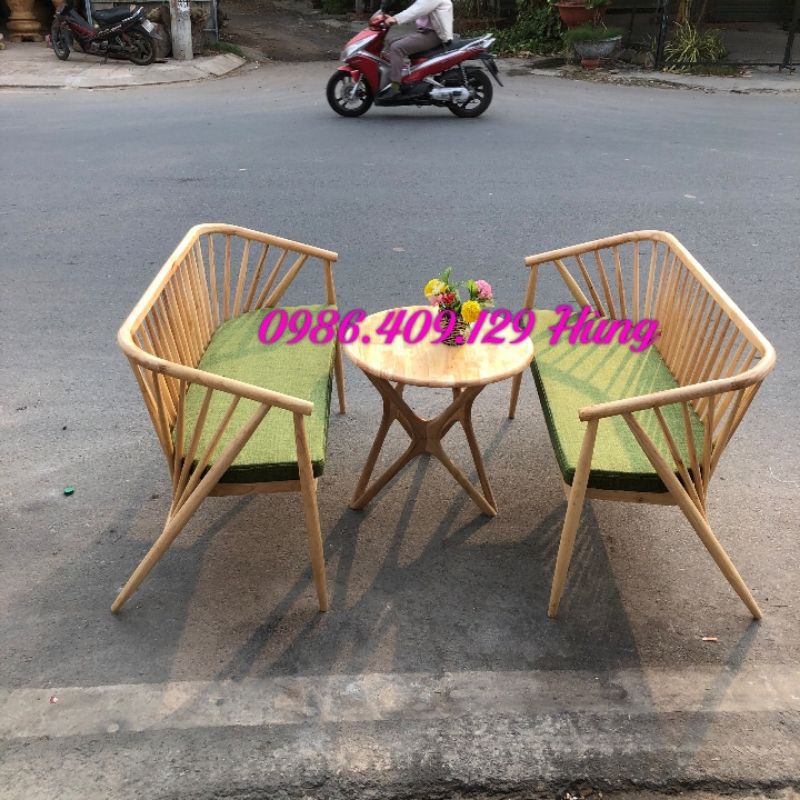 bộ sofa gỗ nệm cafe giá xưởng