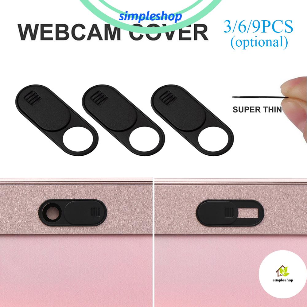 ❀SIMPLE❀ 3/6/9PCS Professional WebCam Cover Self-adhesive Camera Shutter Lens Privacy Sticker Universal Durable Plastic Ultra Thin Shutter Magnet Slider/Multicolor