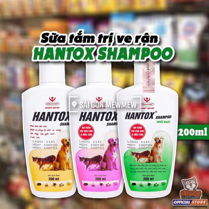 Sữa tắm HANTOX diệt ve rận bọ 200ml