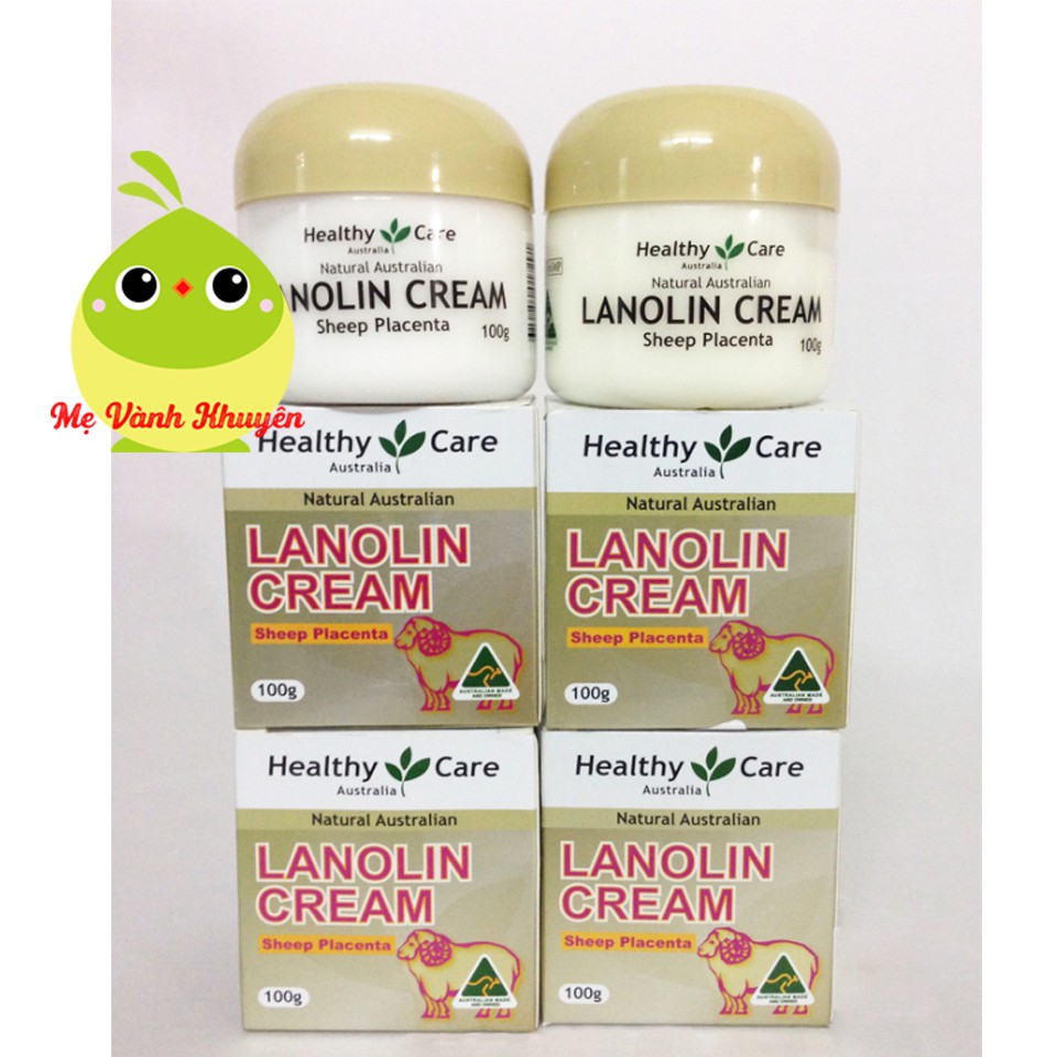 Kem dưỡng ẩm mỡ cừu Healthy Care Lanolin Cream Sheep Plancenta - Vitamin E, Úc