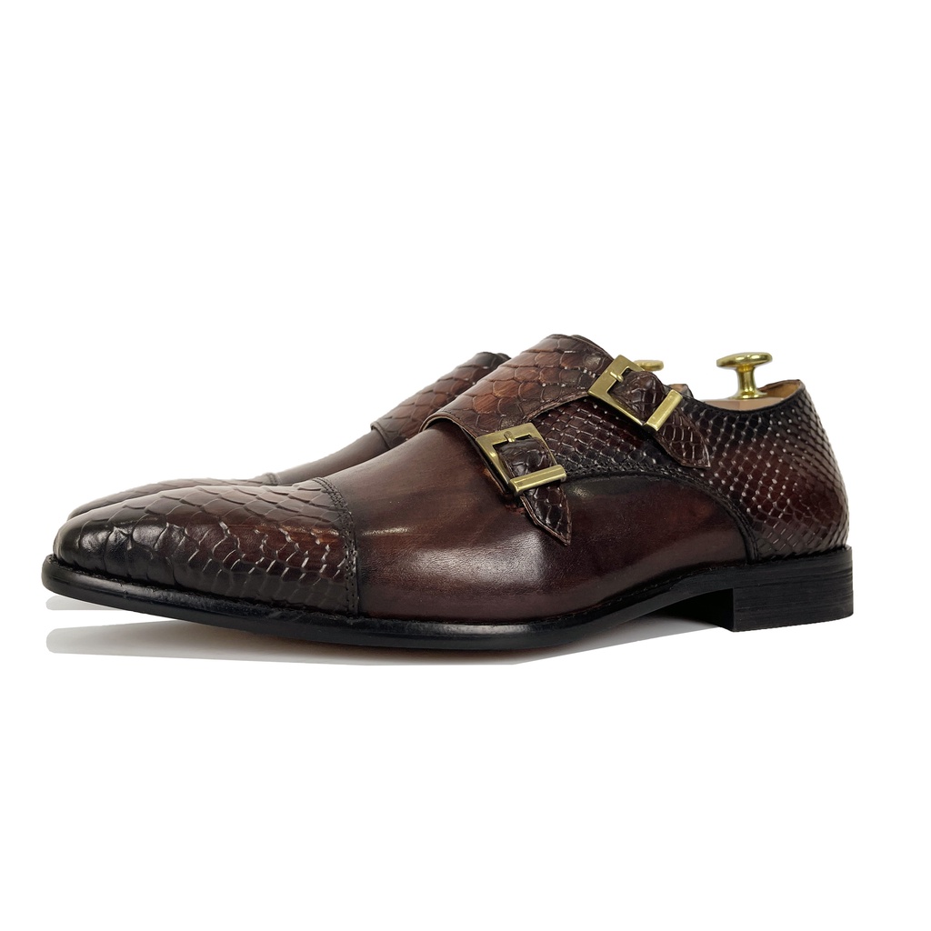 Giày Homme Le Marche - Double Buckle Monk Strap