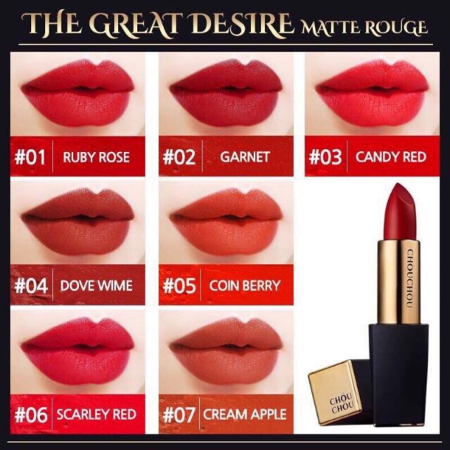 💄Son ChouChou The Great Desire Matte Rouge