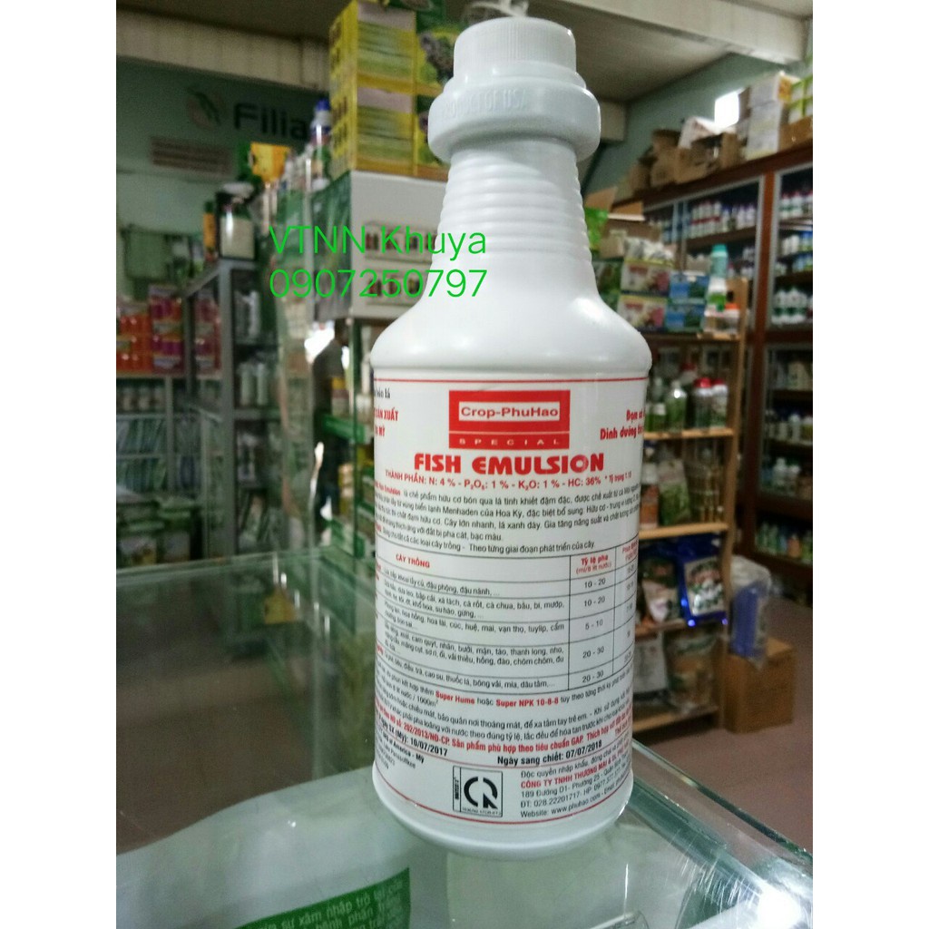 [SIEURE] Phân bón hữu cơ Đạm cá Mỹ FISH EMULSION 250ml hàng đẹp, phân phối chuyên nghiệp.