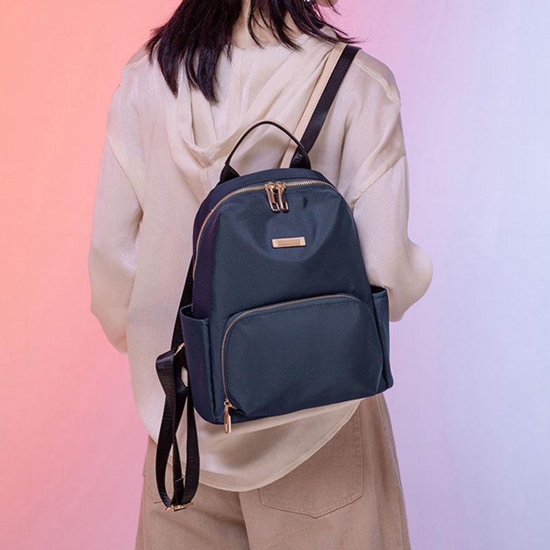 Ba lô IELGY vải oxford màu trơn đơn giản thời trang Hàn Quốc xinh xắn cho nữ