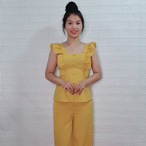 Đồ bộ đũi xướt quần dài form ống rộng FREESIZE dưới 60kg, che khuyết điểm, tôn dáng, vải thoáng mát, mềm mại - Anquachi | BigBuy360 - bigbuy360.vn