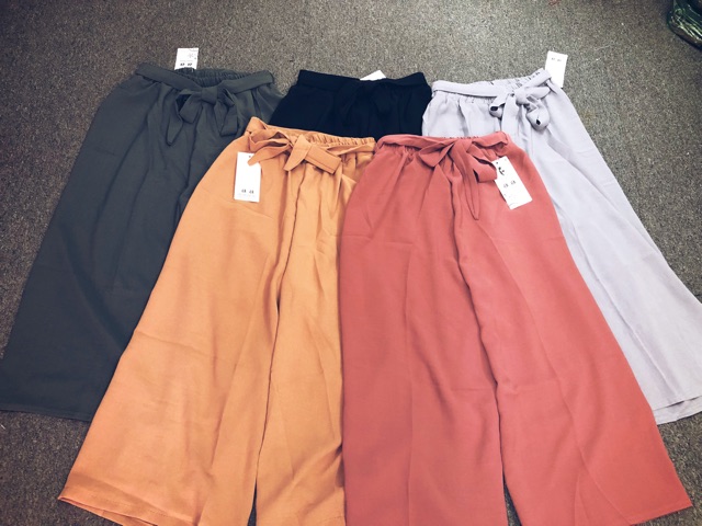 QUẦN CULOTTES VOAN HÀNG QUÀNG CHÂU KÈM ĐAI