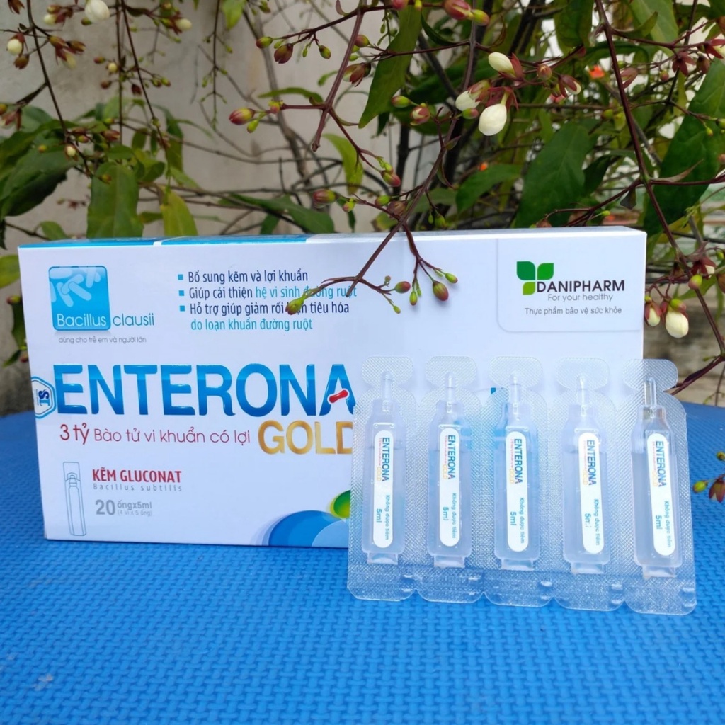 Men Enterona Gold 3 tỷ bào tử lợi khuẩn kết hợp Kẽm, giảm rối loạn tiêu hóa giúp hệ tiêu hóa khỏe mạnh