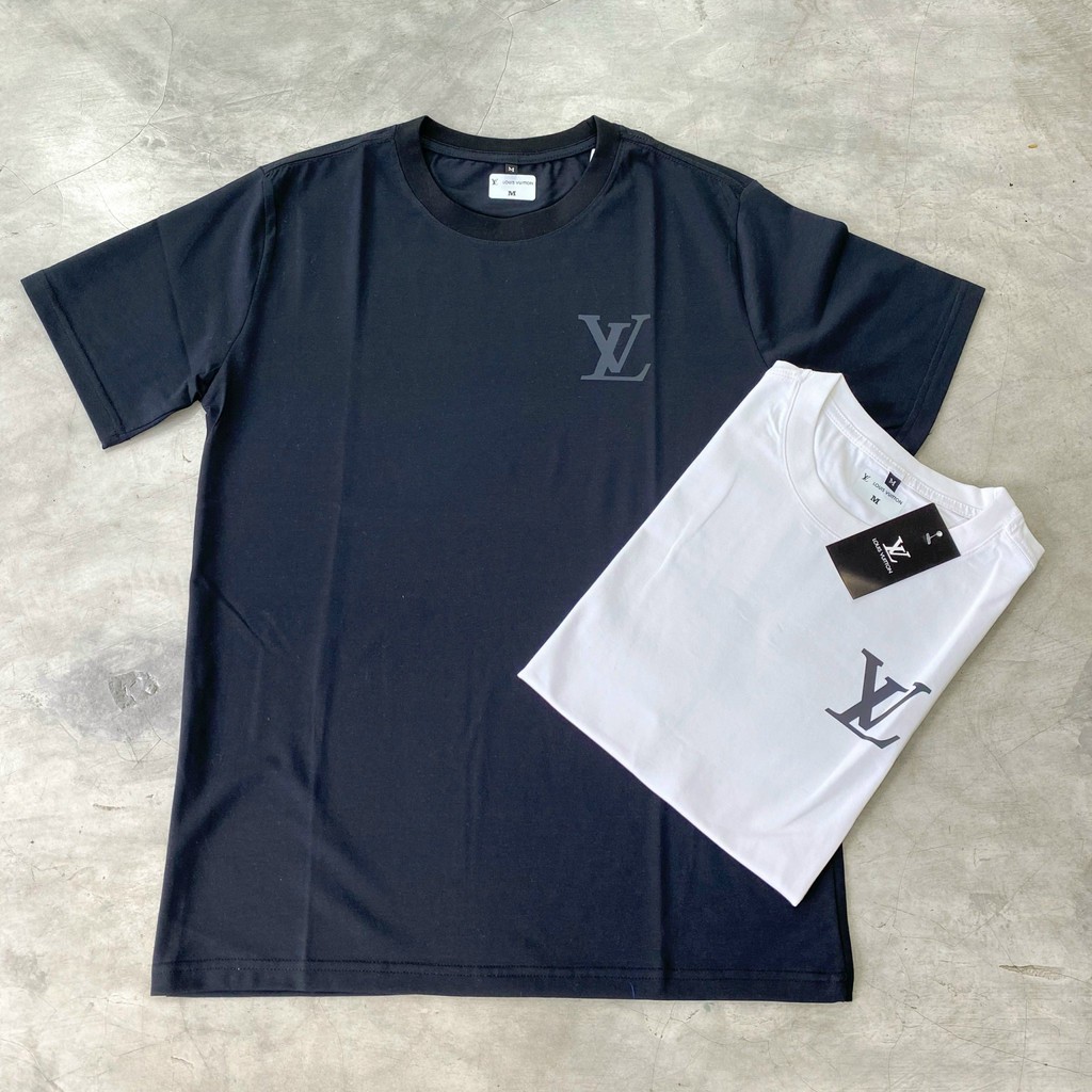 Áo Thun Logo LV 100% Cotton Mát Mẻ Unisex
