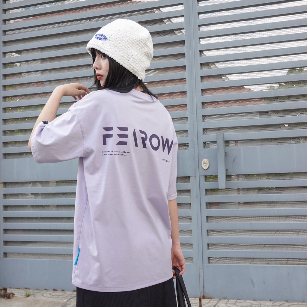 Áo thun nam nữ local brand unisex Fearow Signature / Màu Tím FW138