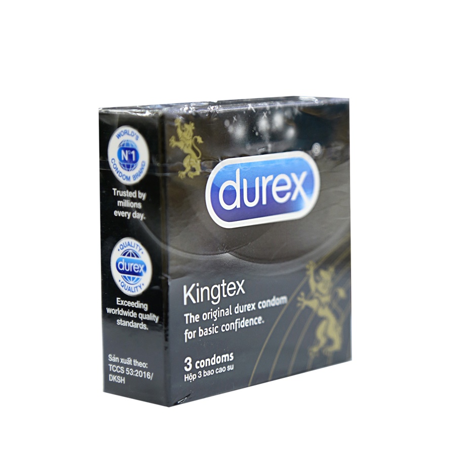 Bao cao su Durex Kingtex phân loại 3 bao và 12 bao