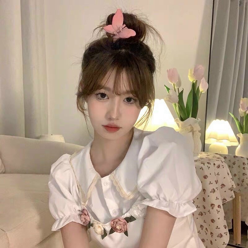 Set 5 kẹp tóc càng cua màu hồng nhiều kiểu phong cách hàn quốc ngọt ngào