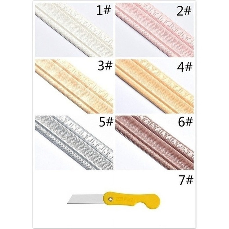 Miếng Dán Viền Tường / Sàn Nhà Họa Tiết 3d Phong Cách Âu Mỹ Chống Thấm Nước Siêu Bền Tiện Dụng Cho Nhà Bếp
