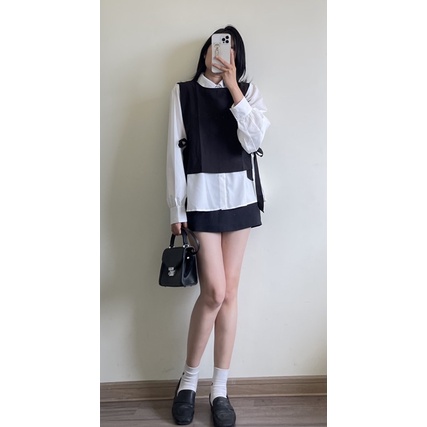 Set áo sơ mi kèm gile